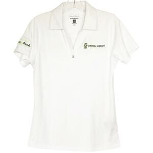 Pebble Beach White Company Logo Polo Short Sleeve Golf Top Womens Size Medium
